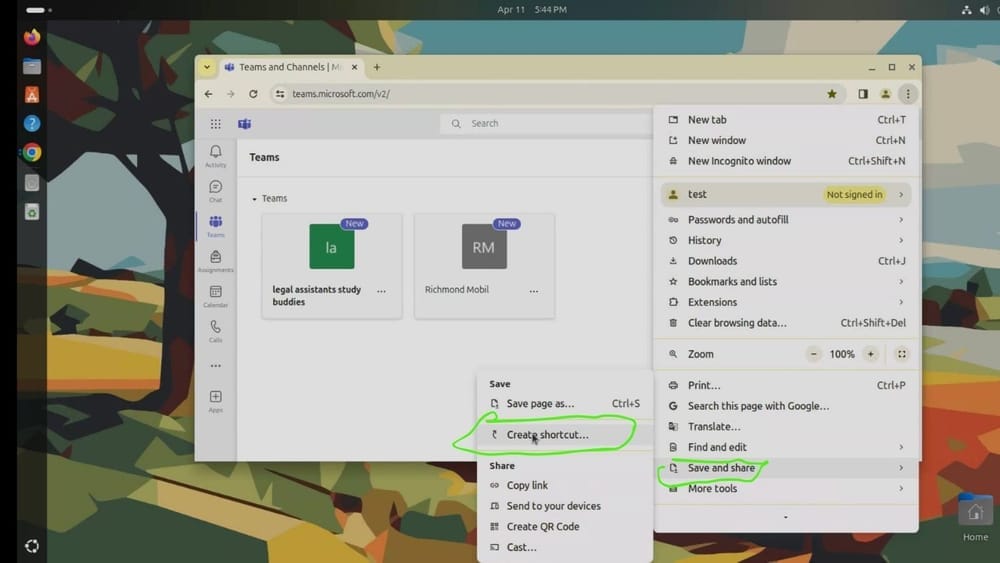 use microsoft teams in browser with desktop shortcut