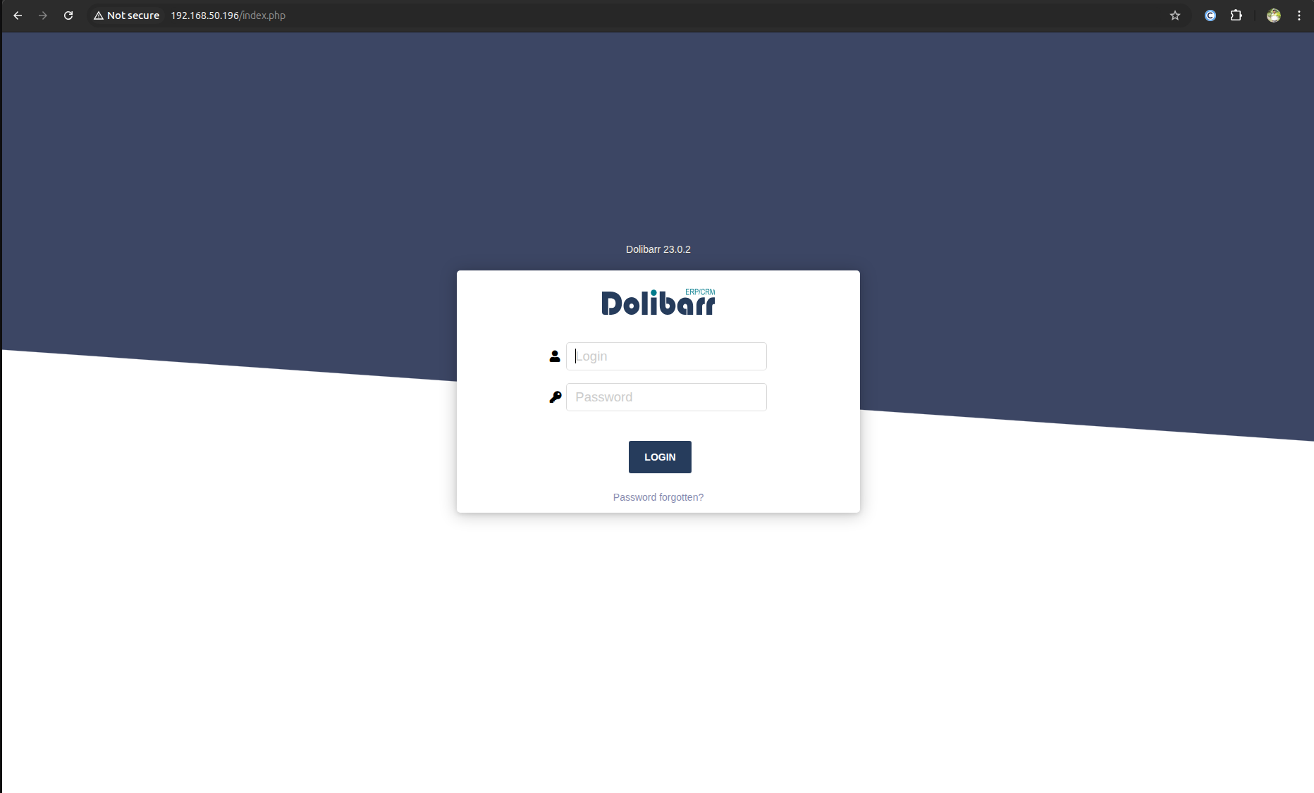 Final dolibarr home page.