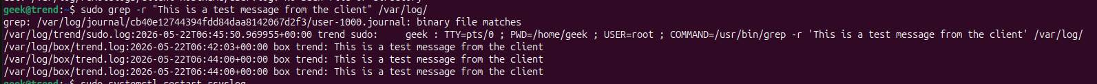 Output when use command sudo grep.
