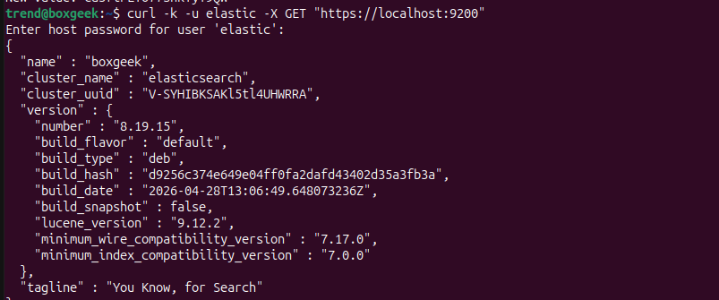 database of ELK Stack.