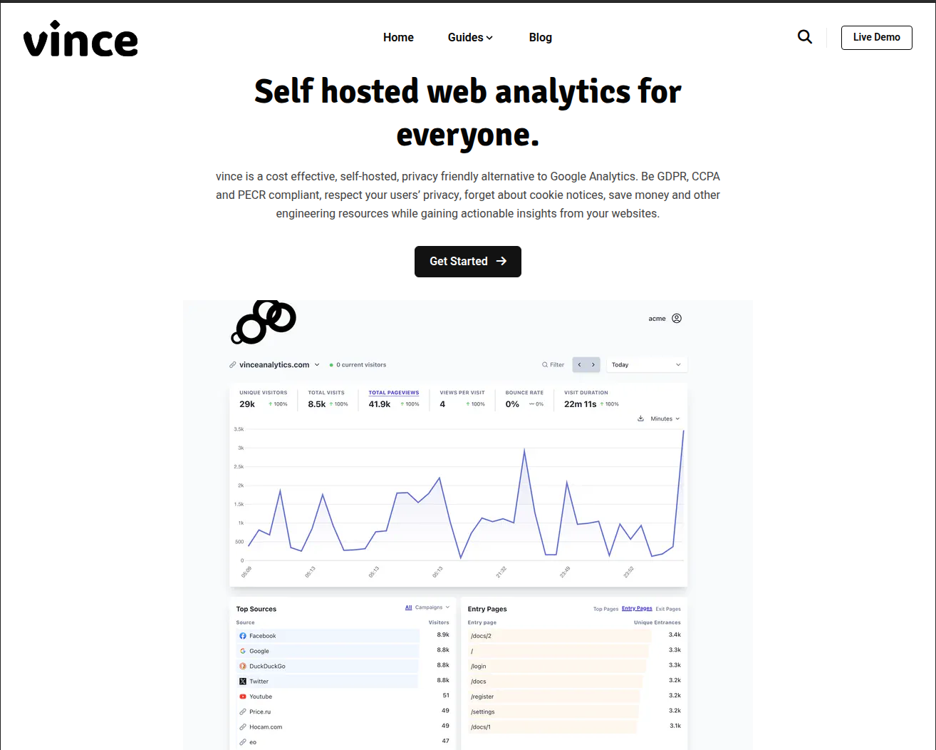 Vince's Home Page Image.