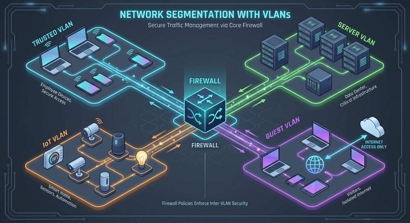 VLANs setup for homelab server secuirity.