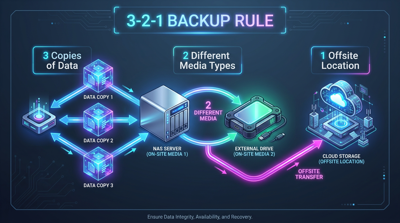 3-2-1 Rule for home lab secuirity.