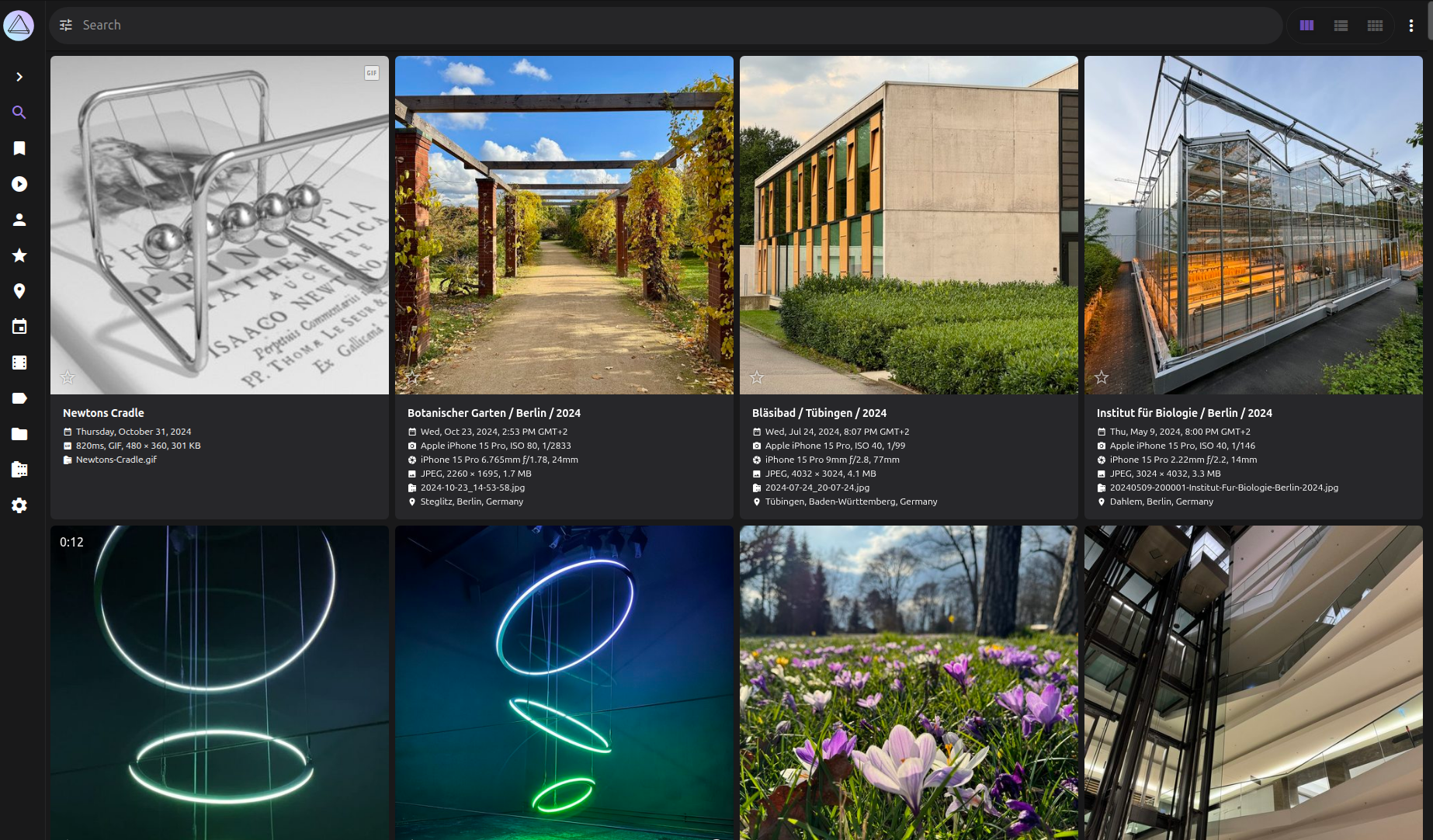 PhotoPrism home page.