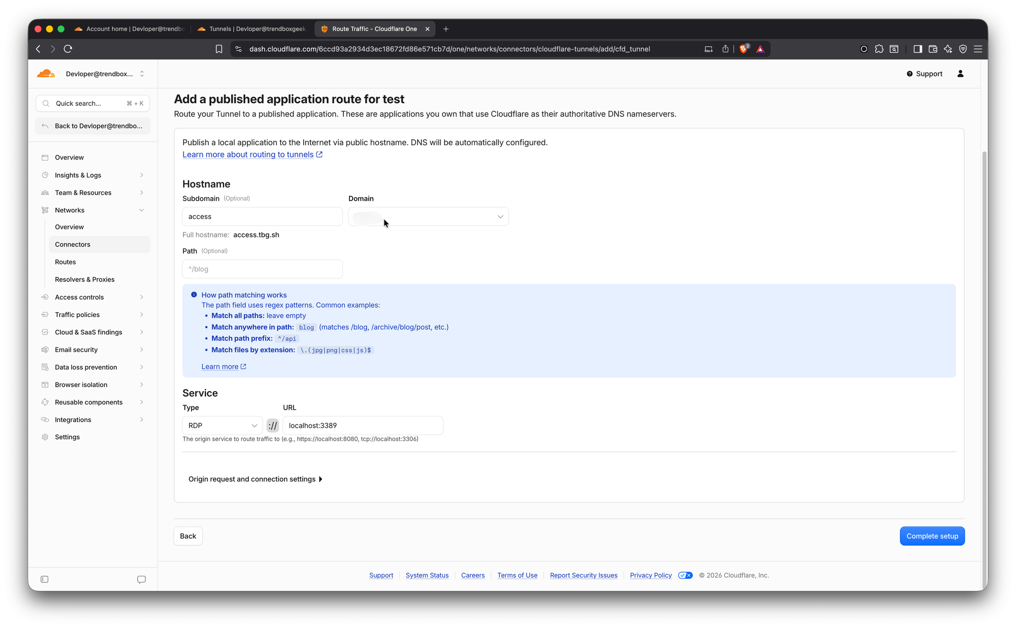 Add a published Application Routes