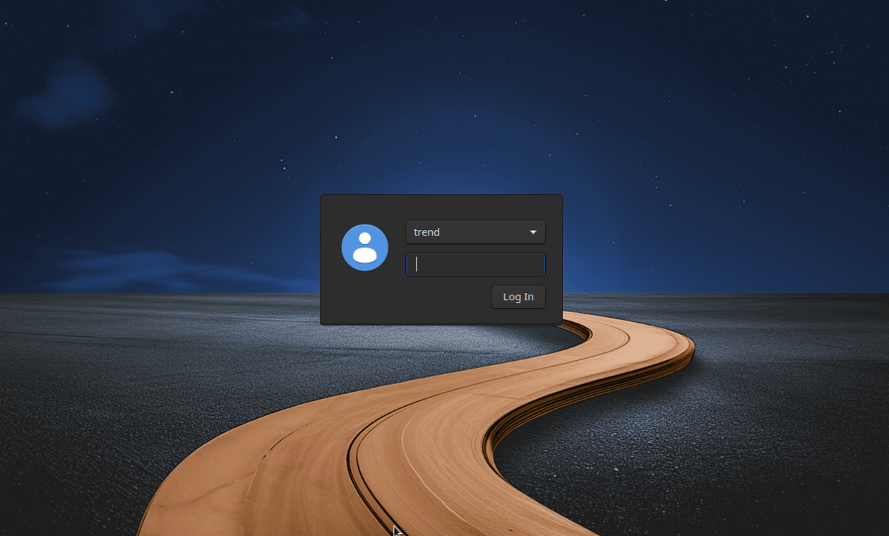 User login page.