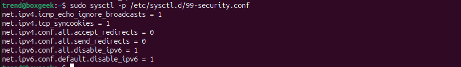 security confige file