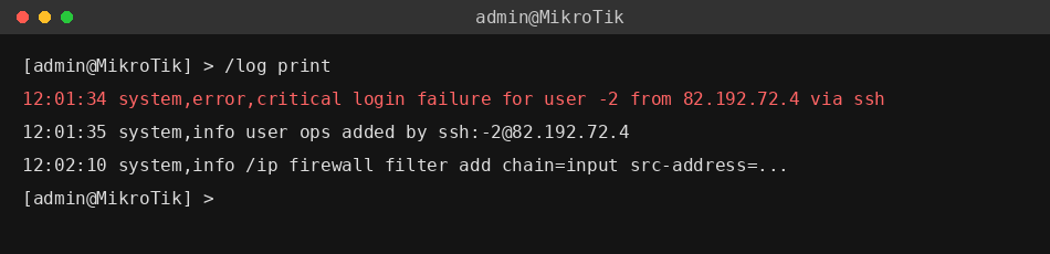 secure your MikroTik RouterOS.