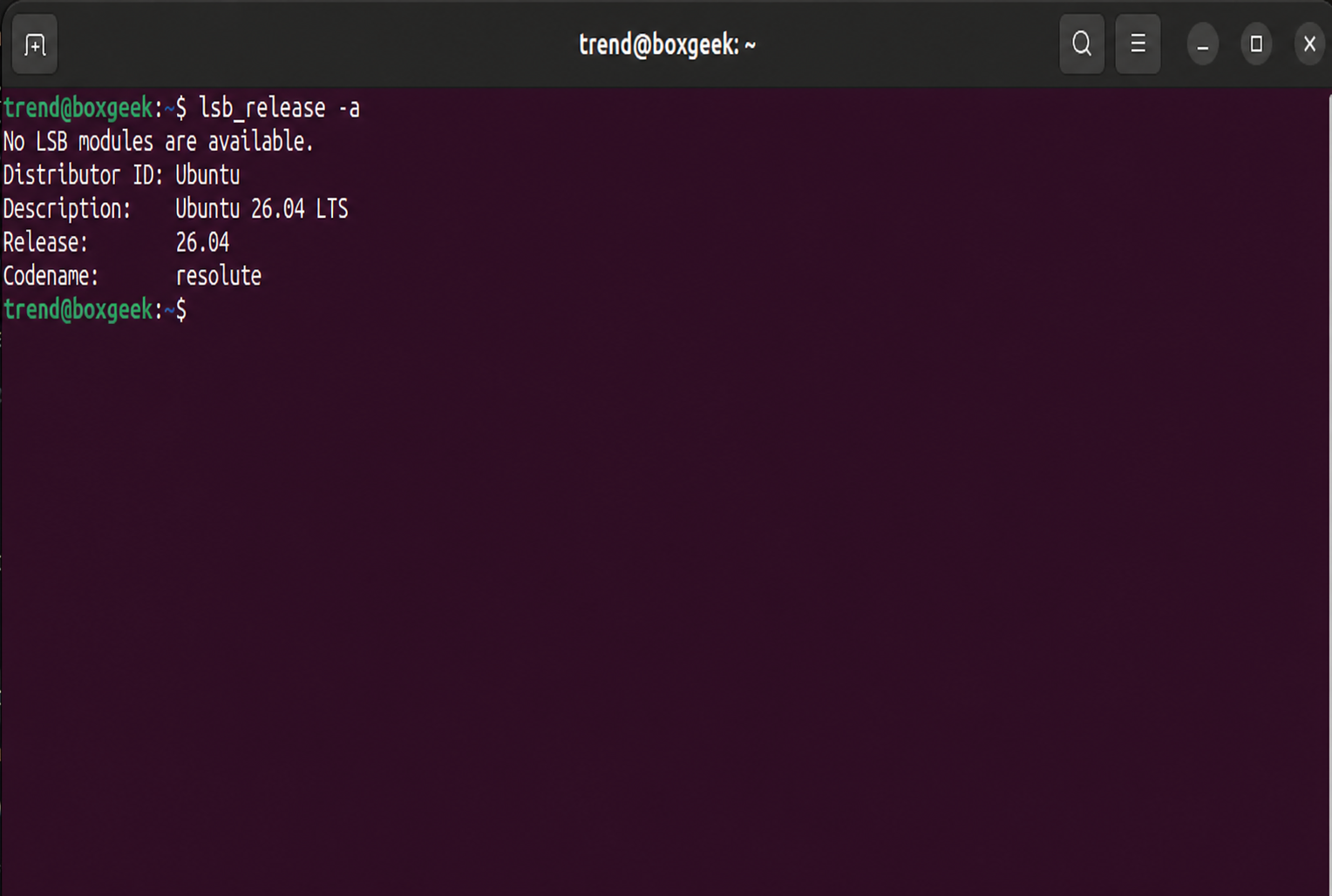 Output of lsb_release -a