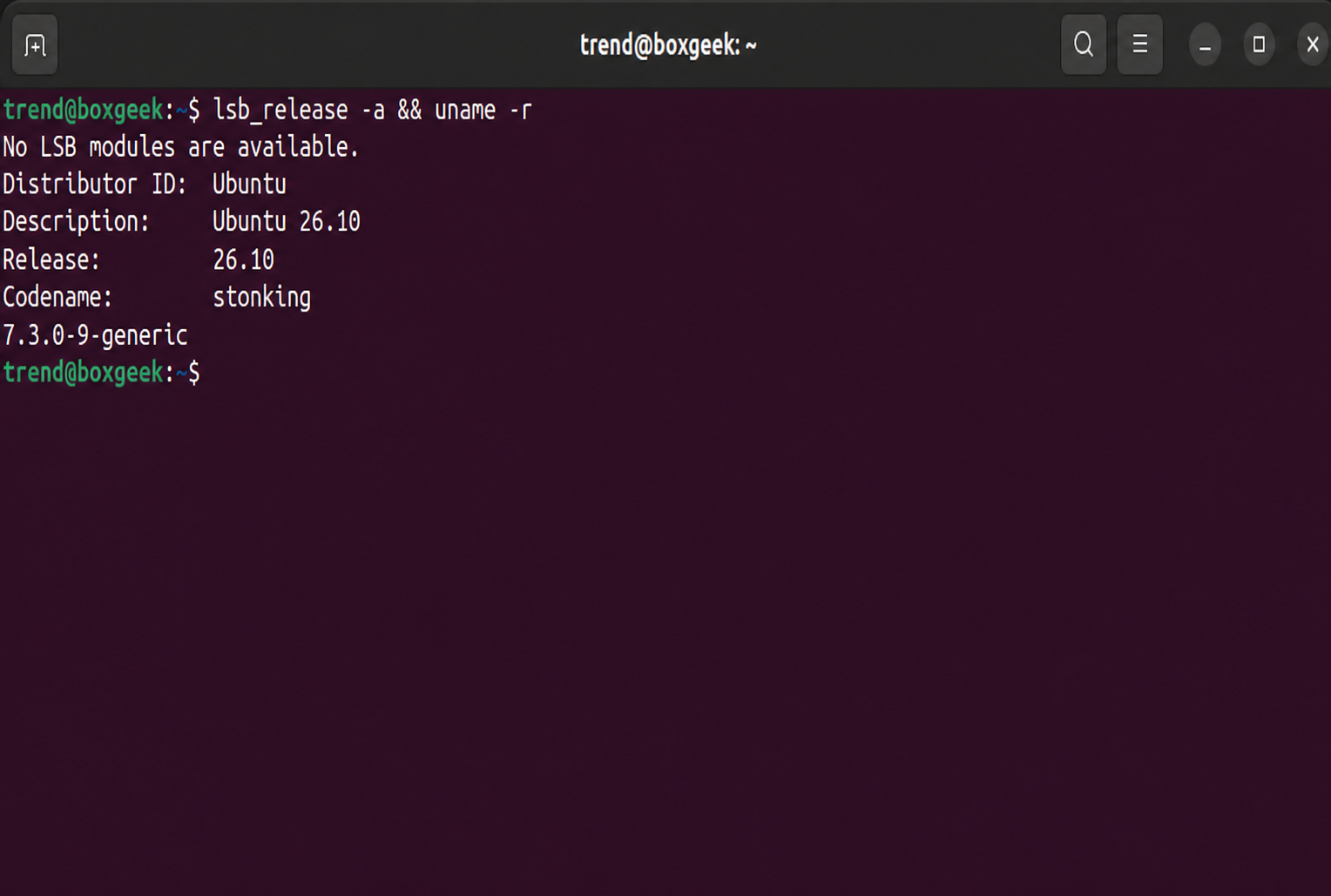Output of lsb_release -a && uname -r.