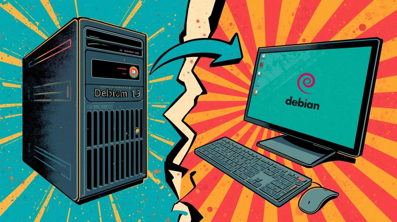 Debian 13 server to GUI