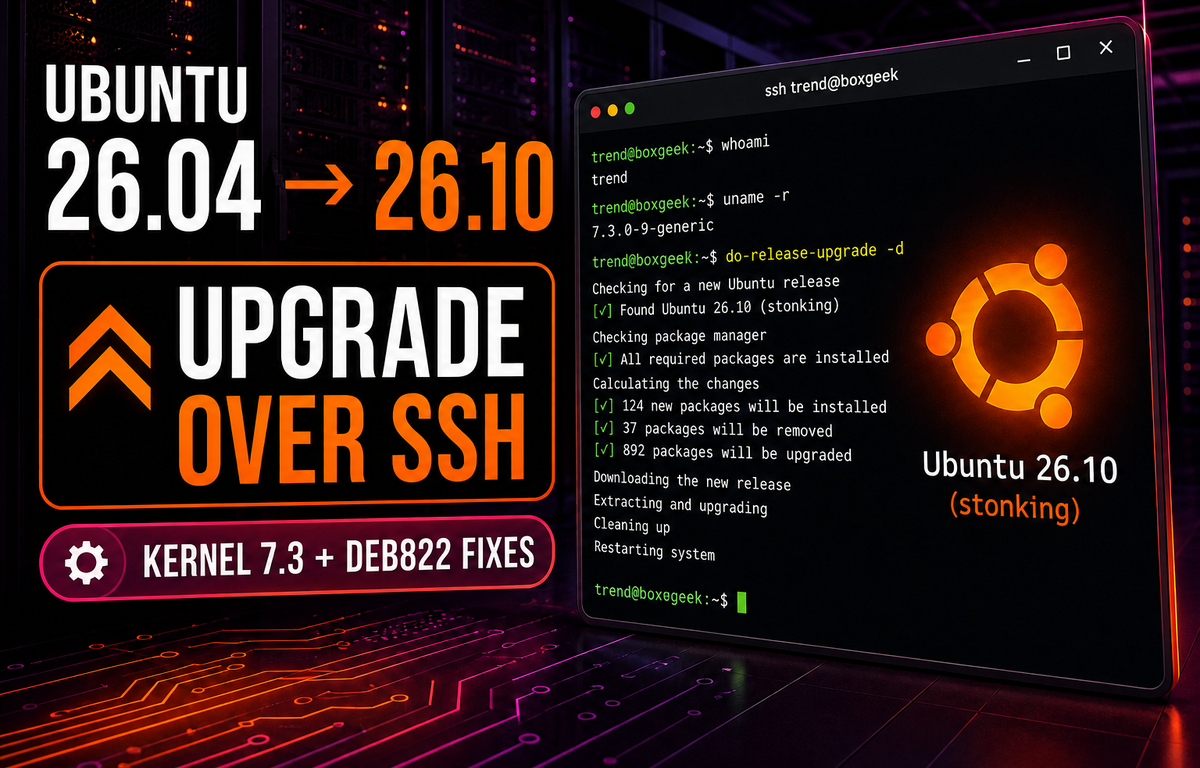Upgrade Ubuntu 26.04 to 26.10 Over SSH