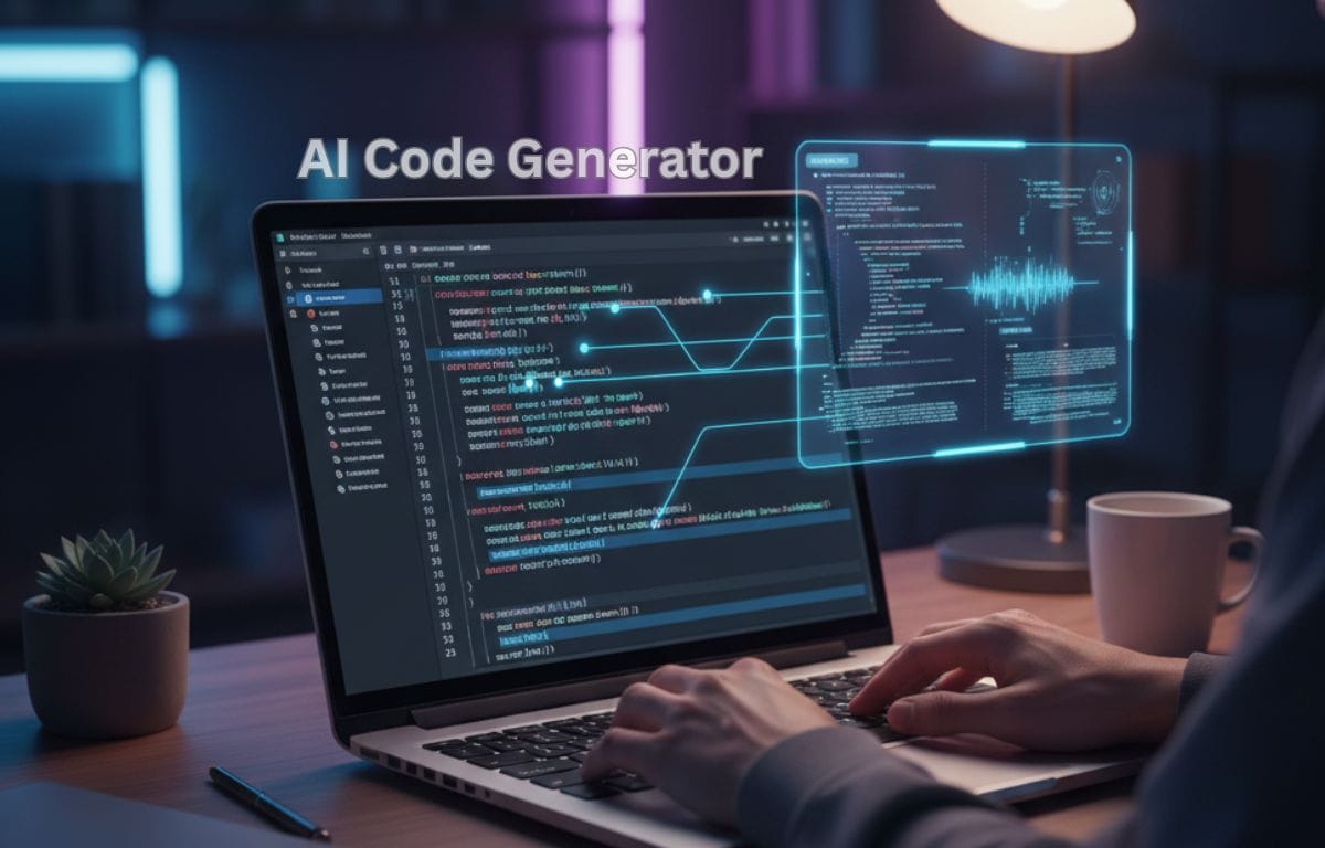 AI code generator helping developers write code faster