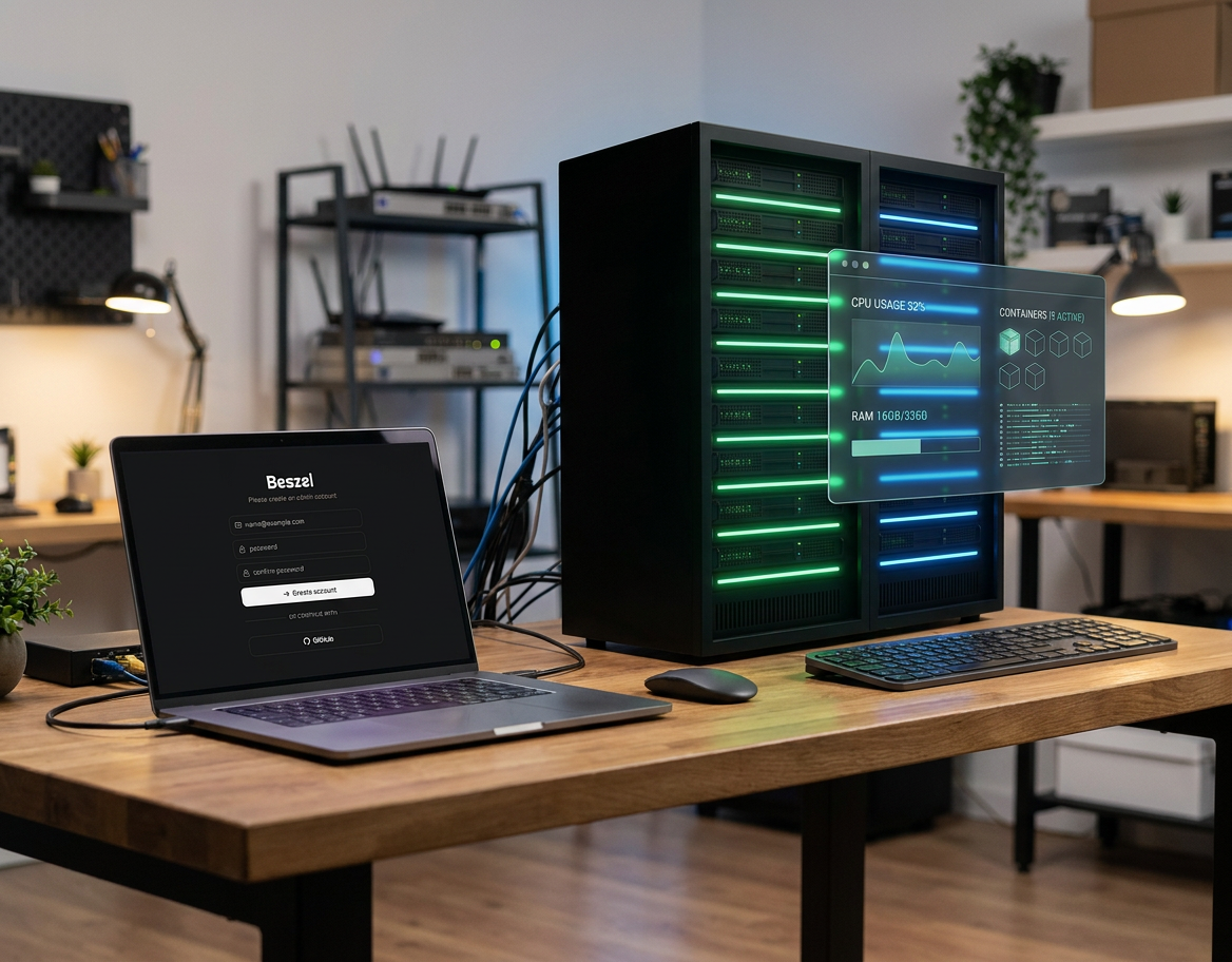 Beszel for homelab setup and monitoring.